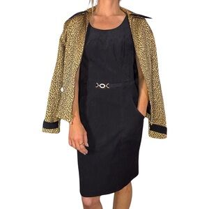 VINTAGE MESMERIZE GOLD USA Midi Pencil Dress & Suit Jacket Blazer
